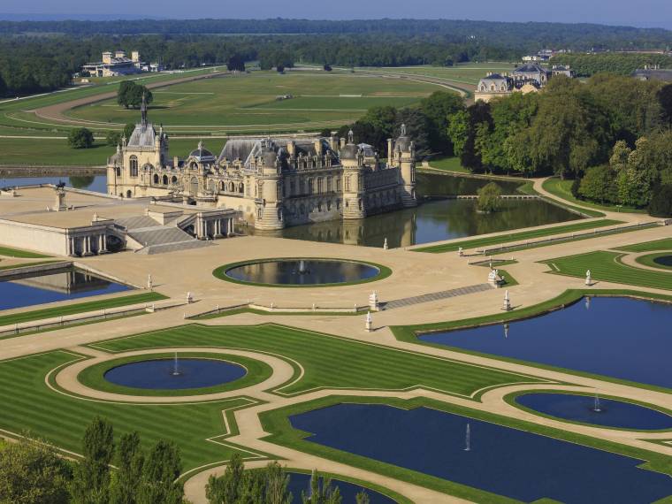 Domaine de Chantilly, vue aérienne © Château de Chantilly - Jérôme Houyvet