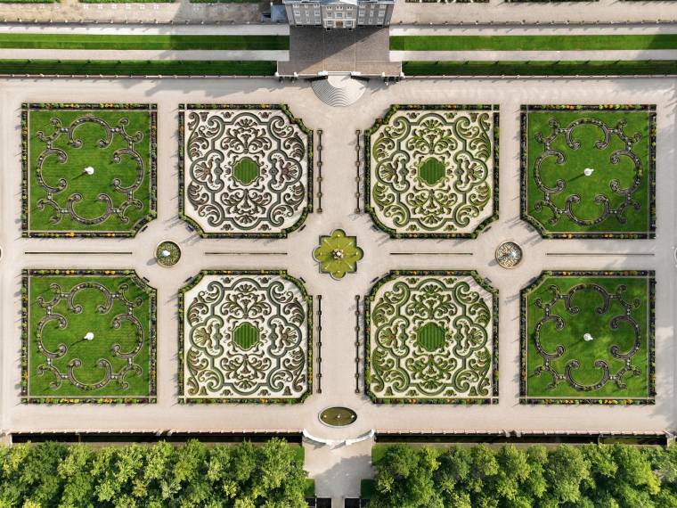 Palais Het Loo (jardins vue haut) © Foto Paleis Het Loo