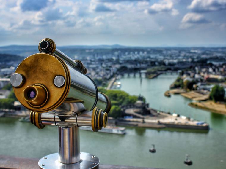 Coblence, vue sur le Deutsche Eck © Koblenz-Touristik GmbH - Johannes Bruchhof