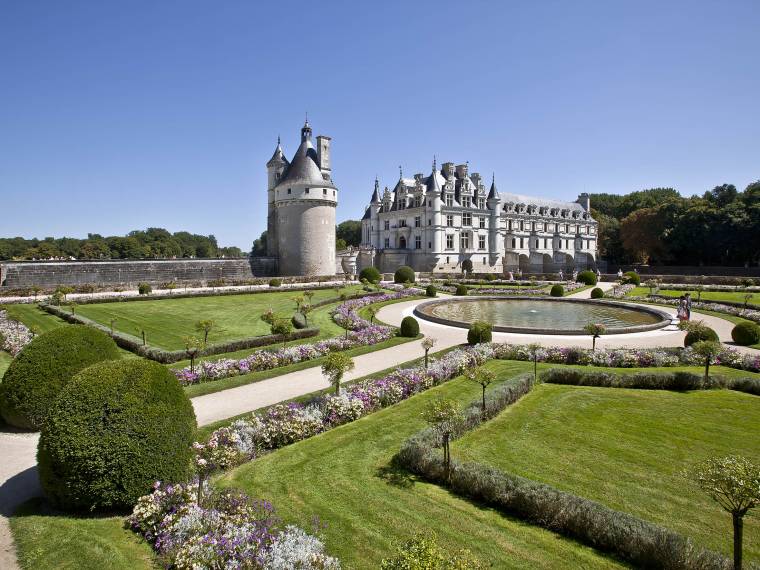 Château de Chenonceau, jardins de Catherine de Médicis ©imagesdemarc